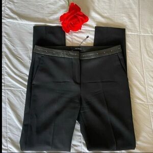 The Kooples leather trim studded tuxedo pants